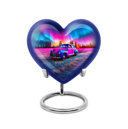 Blue Serene Car Memorial Urn for Ashes - 10-inch, 200 cu in - Yatskia