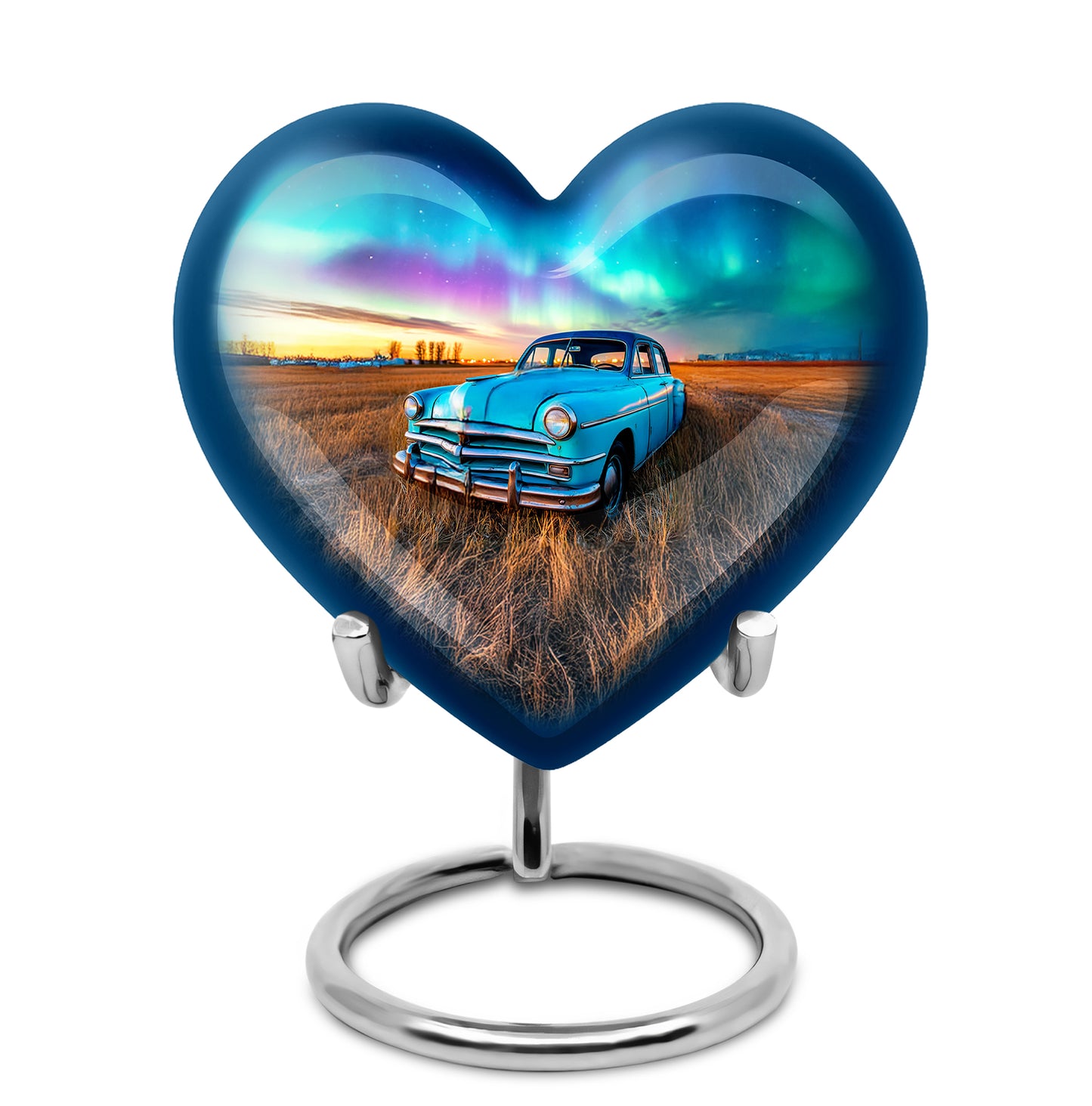Blue Treasured Car Cremation Urns for Human Ashes - Yatskia