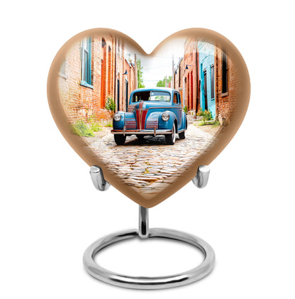 Personalized Silver Car Cremation Urns for Ashes - Captivating 10-inch - Yatskia