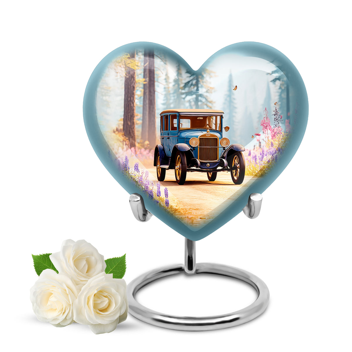 Ethereal Car Memorial Cremation Urns - Teal - Yatskia