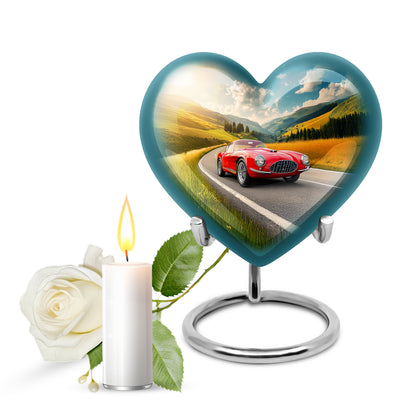 Blue Car Cremation Urns - Imperial Haven 10-inch, 200 cu in - Yatskia