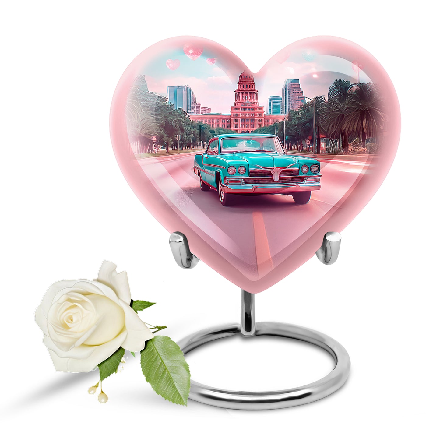 Teal Car Cremation Urns - Imperial Journey 10-inch, 200 cu in - Yatskia