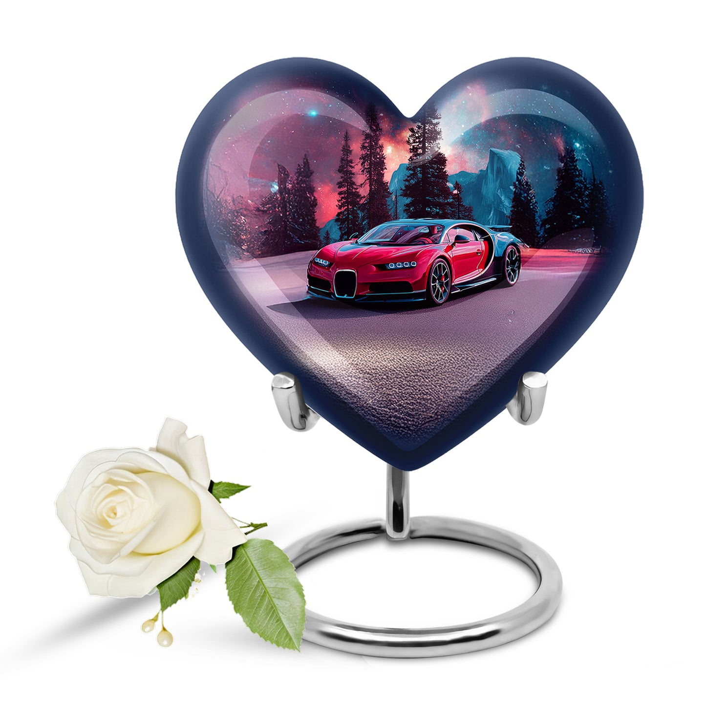 Personalized Blue Car Cremation Urns for Ashes - Enchanting 10-inch - Yatskia