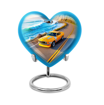 Regal Car Memorial Cremation Urns - Blue 10-inch, 200 cu in - Yatskia