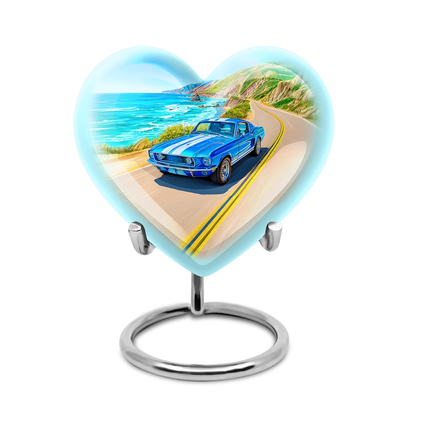 Personalized Blue Revered Car Cremation Urns for Human Ashes - Yatskia
