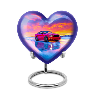Blue Comforting Car Memorial Urn for Ashes - 10-inch, 200 cu in - Yatskia