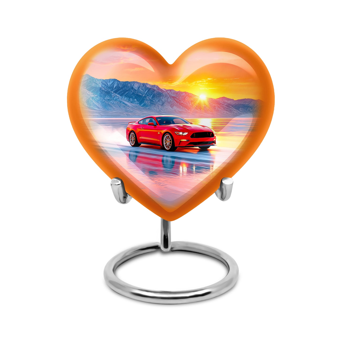 Distinguished Pink Car Cremation Urn for Ashes - 10-inch, 200 cu in - Yatskia