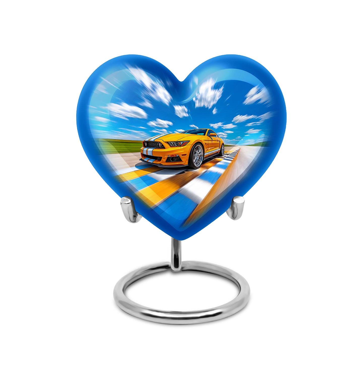 Timeless Blue Car Cremation Urn for Ashes - Yatskia