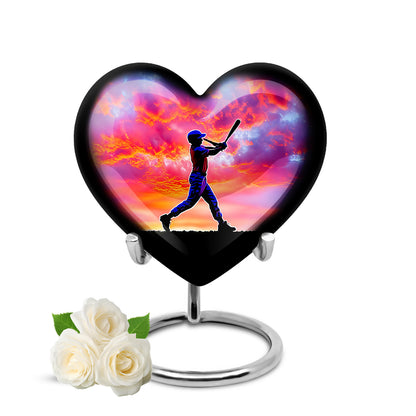 Purple Venerable Baseball Cremation Urns for Human Ashes - 10-inch, 200 cu in - Yatskia