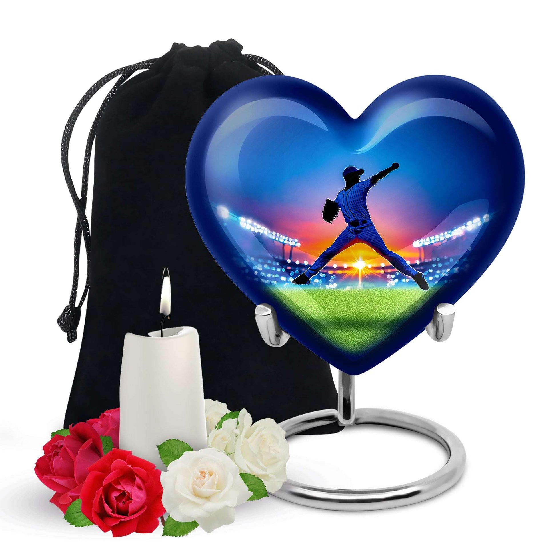 Baseball Memorial Urn For Ashes Adult Male – Sports Memorial Tribute Urn Keepsake