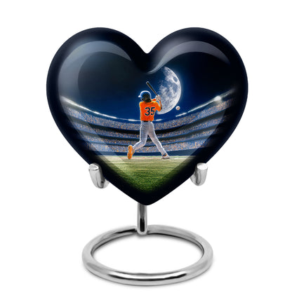 Everlasting Blue Baseball Sentinel Urn for Human Ashes - 10-inch, 200 cu in - Yatskia