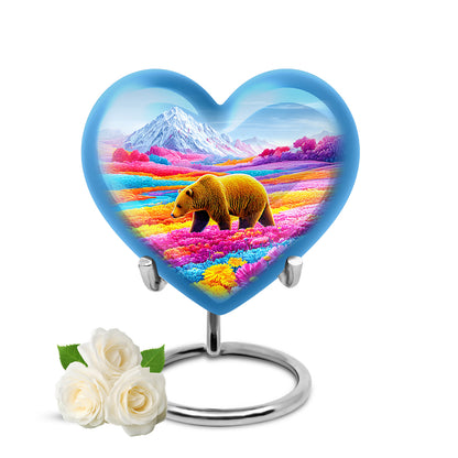 Timeless Blue Bear Cremation Urn for Ashes - 10-inch, 200 cu in - Yatskia