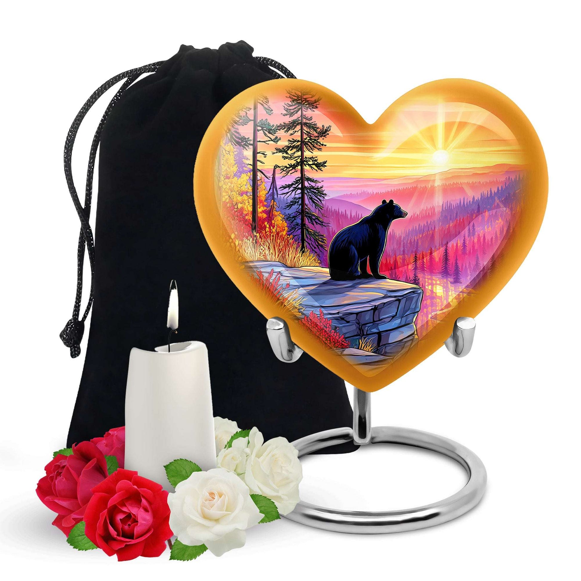 Bear Artistic Cremation Urn – Wildlife Nature Urn for Ashes Adults