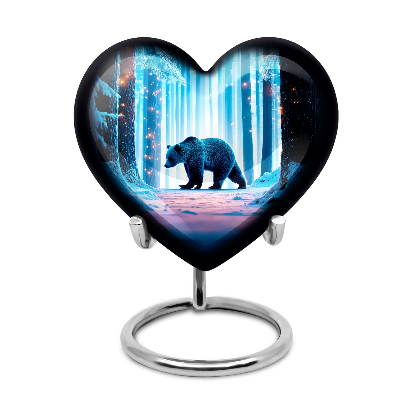 Personalized Teal Bear Cremation Urns for Ashes - Captivating 10-inch - Yatskia