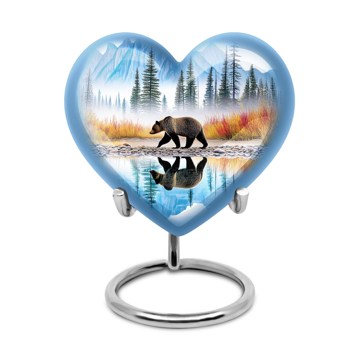 Blue Bear Guardian Cremation Urns for Human Ashes - 10-inch, 200 cu in - Yatskia