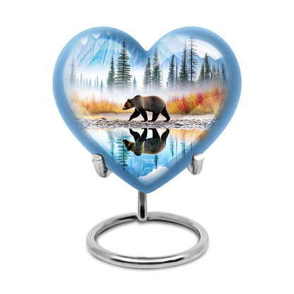 Blue Bear Guardian Cremation Urns for Human Ashes - 10-inch, 200 cu in - Yatskia