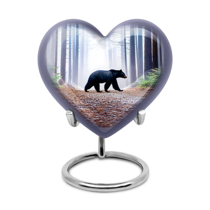 Resplendent Blue Bear Cremation Urn for Ashes - 10-inch, 200 cu in - Yatskia