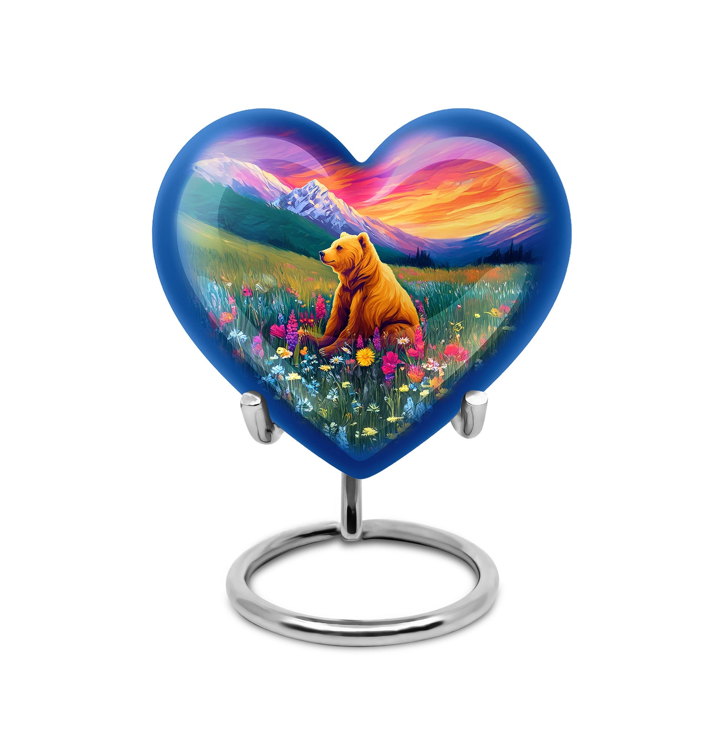 Personalized Pink Sovereign Bear Cremation Urns for Human Ashes - 10-inch, 200 cu in - Yatskia