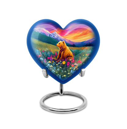 Personalized Pink Sovereign Bear Cremation Urns for Human Ashes - 10-inch, 200 cu in - Yatskia