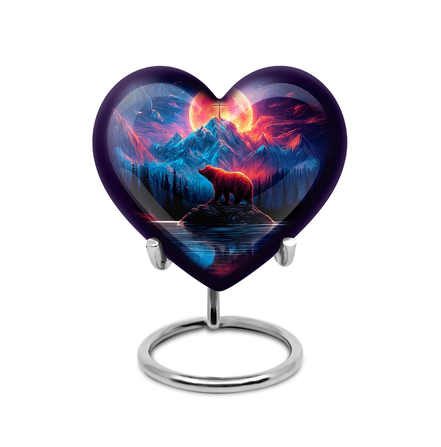 Inspiring Blue Bear Sanctuary Urn for Human Ashes - 10-inch, 200 cu in - Yatskia