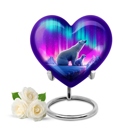 Timeless Blue Bear Cremation Urn for Ashes - 10-inch, 200 cu in - Yatskia