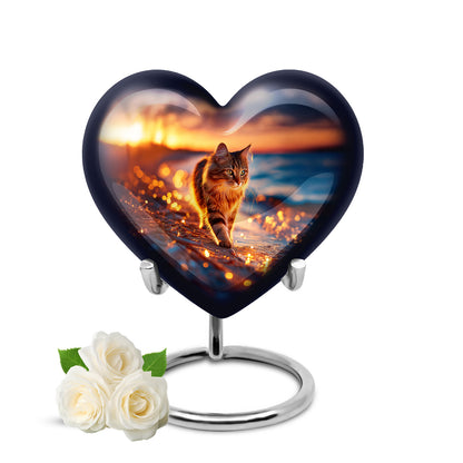Distinguished Red Cat Cremation Urn for Ashes - Yatskia