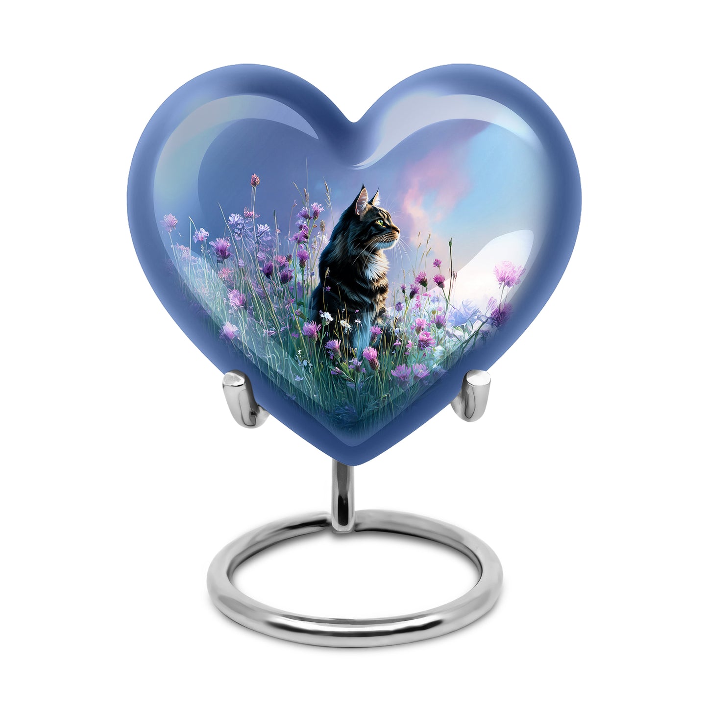Blue Cat Cremation Urns - Glorious Sanctuary 10-inch, 200 cu in - Yatskia