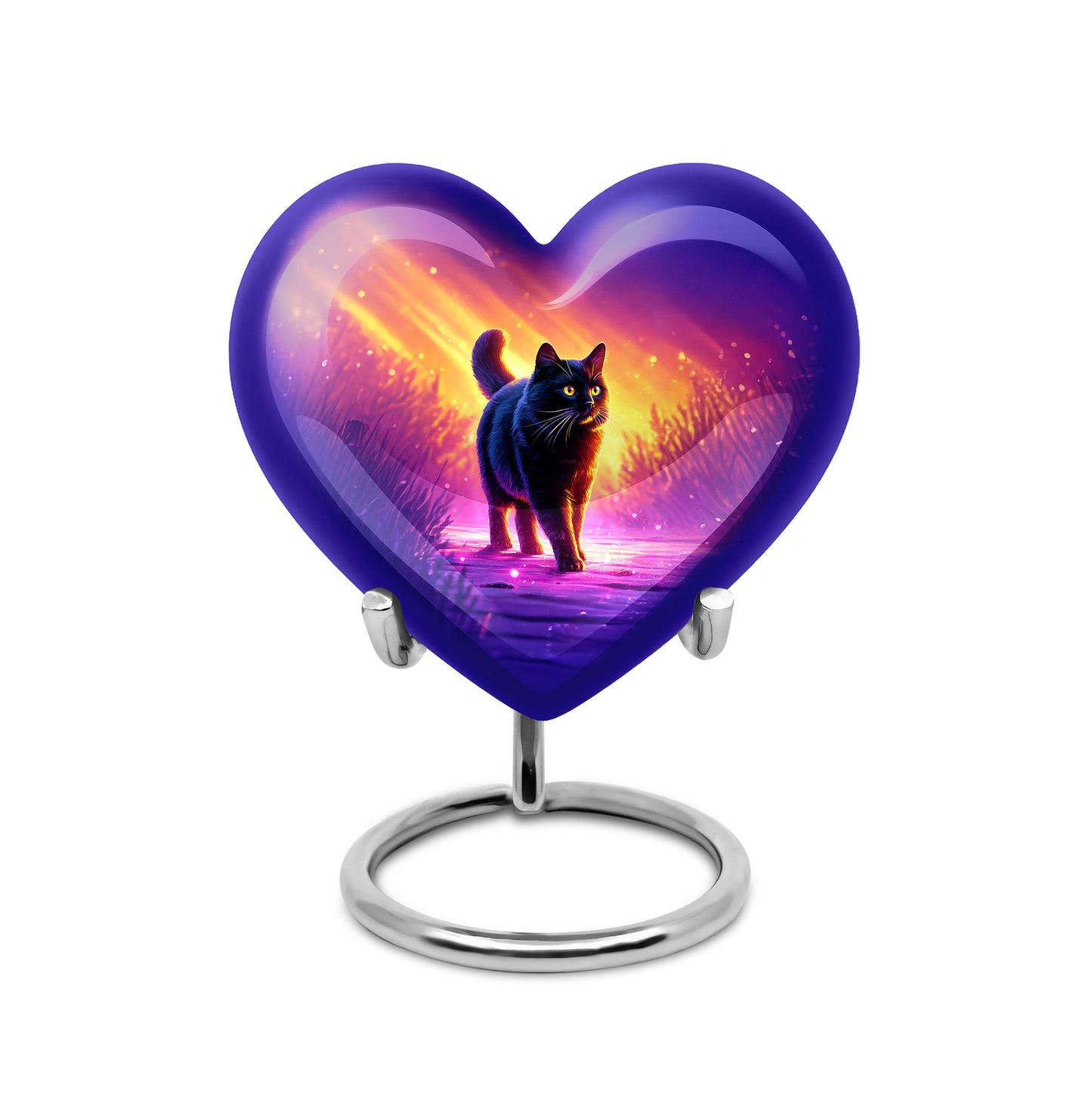 Pink Stately Cat Cremation Urns for Human Ashes - 10-inch, 200 cu in - Yatskia