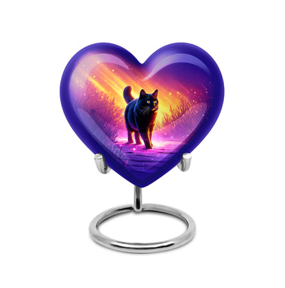 Pink Stately Cat Cremation Urns for Human Ashes - 10-inch, 200 cu in - Yatskia