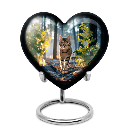 Blue Cat Comfort Cremation Urns for Human Ashes - 10-inch, 200 cu in - Yatskia