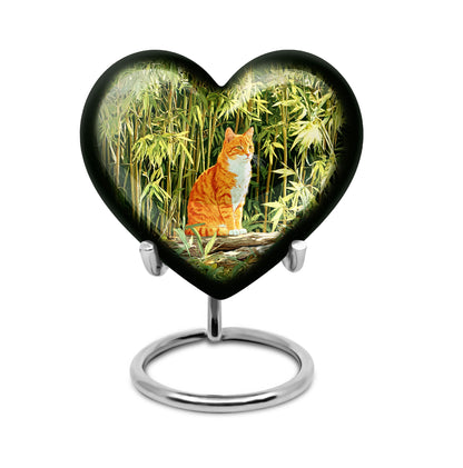 Personalized Green Steadfast Cat Cremation Urns for Human Ashes - Yatskia