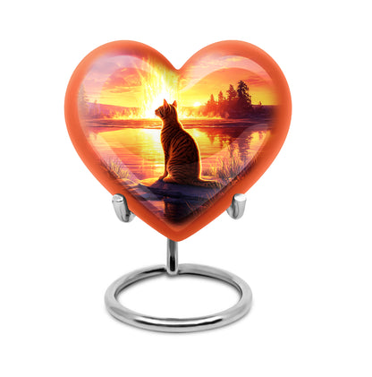 Personalized Red Steadfast Cat Cremation Urns for Human Ashes - Yatskia