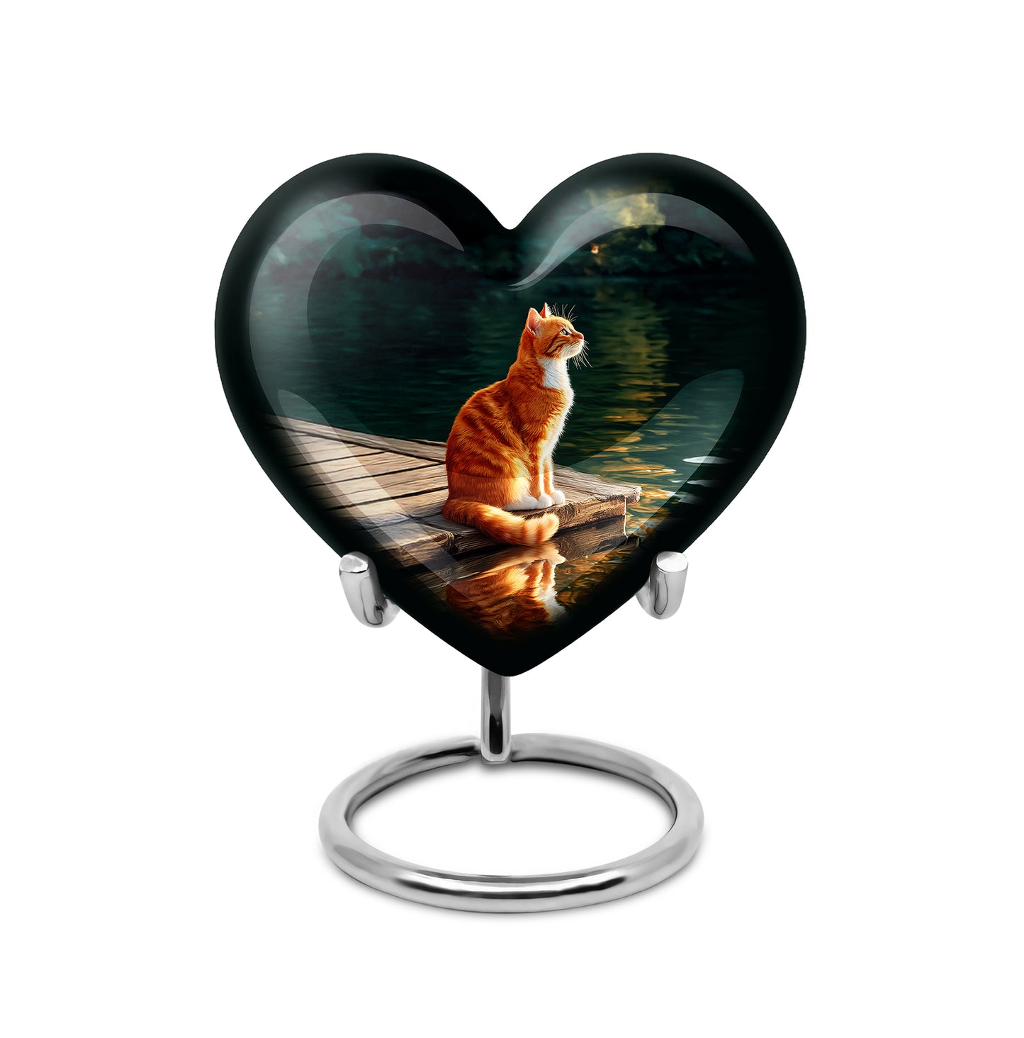 Everlasting Black Cat Legacy Urn for Human Ashes - 10-inch, 200 cu in - Yatskia