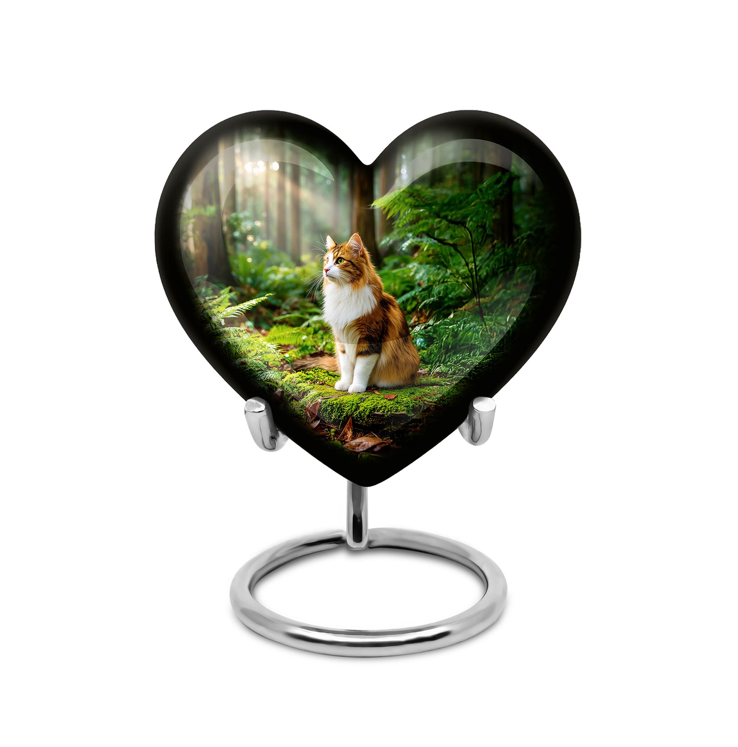 Gold Cat Sanctuary Cremation Urns for Human Ashes - 10-inch, 200 cu in - Yatskia