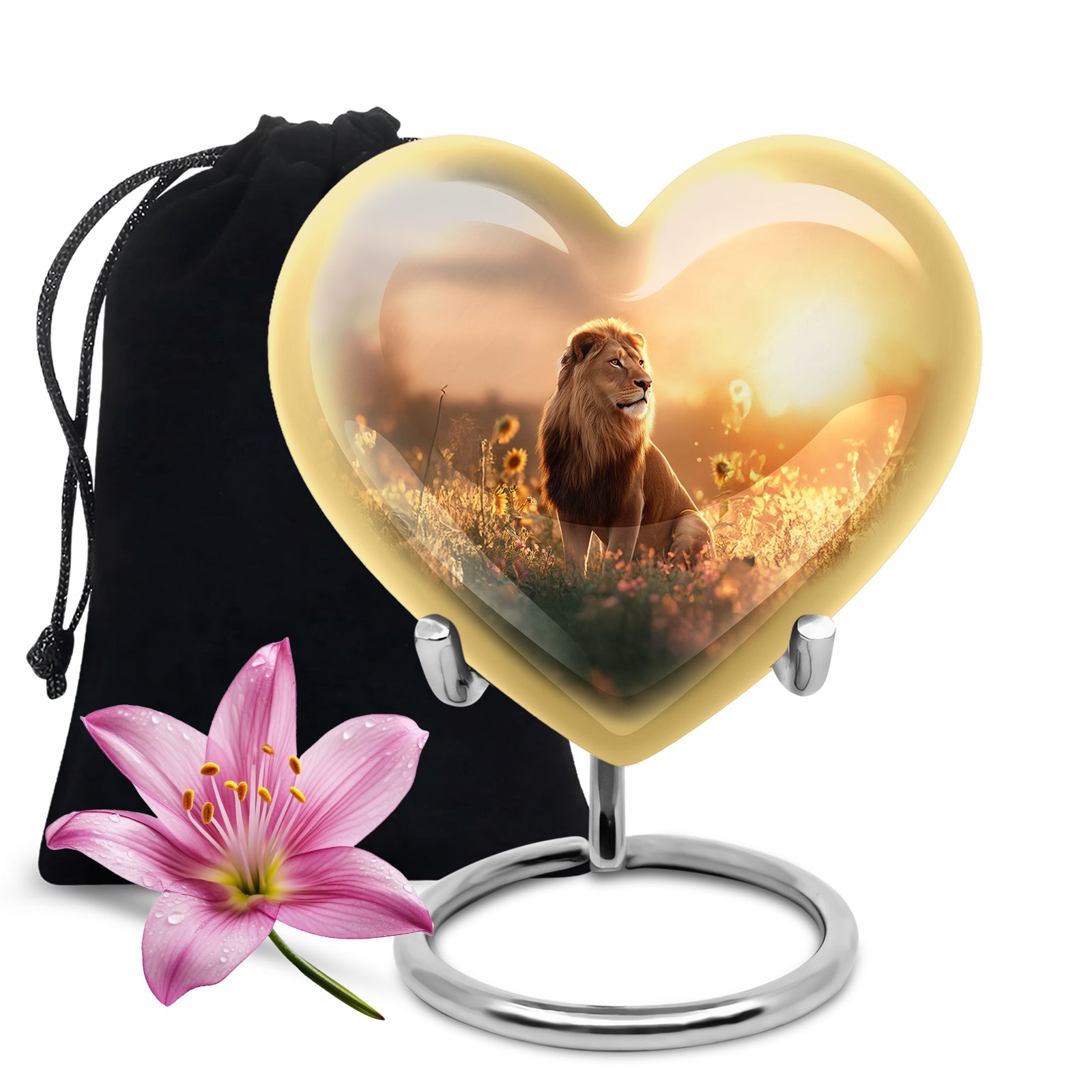 Lion Cremation Urn for Ashes - Lion Funeral Urn for Men Ashes