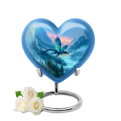 Personalized Blue Dragon Cremation Urns for Ashes - Captivating 10-inch - Yatskia