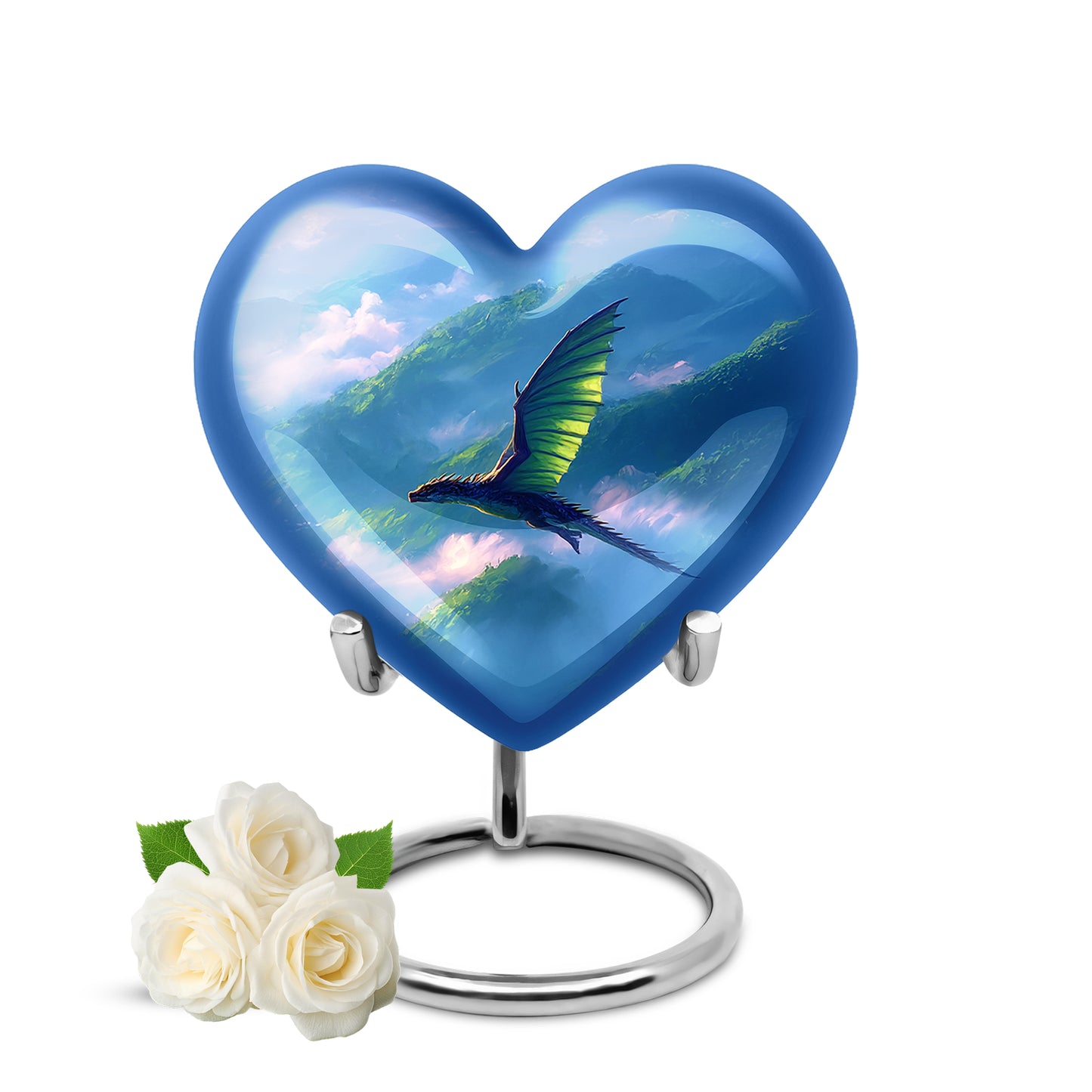 Blue Dragon Cremation Urns - Enduring Blessing 10-inch, 200 cu in - Yatskia
