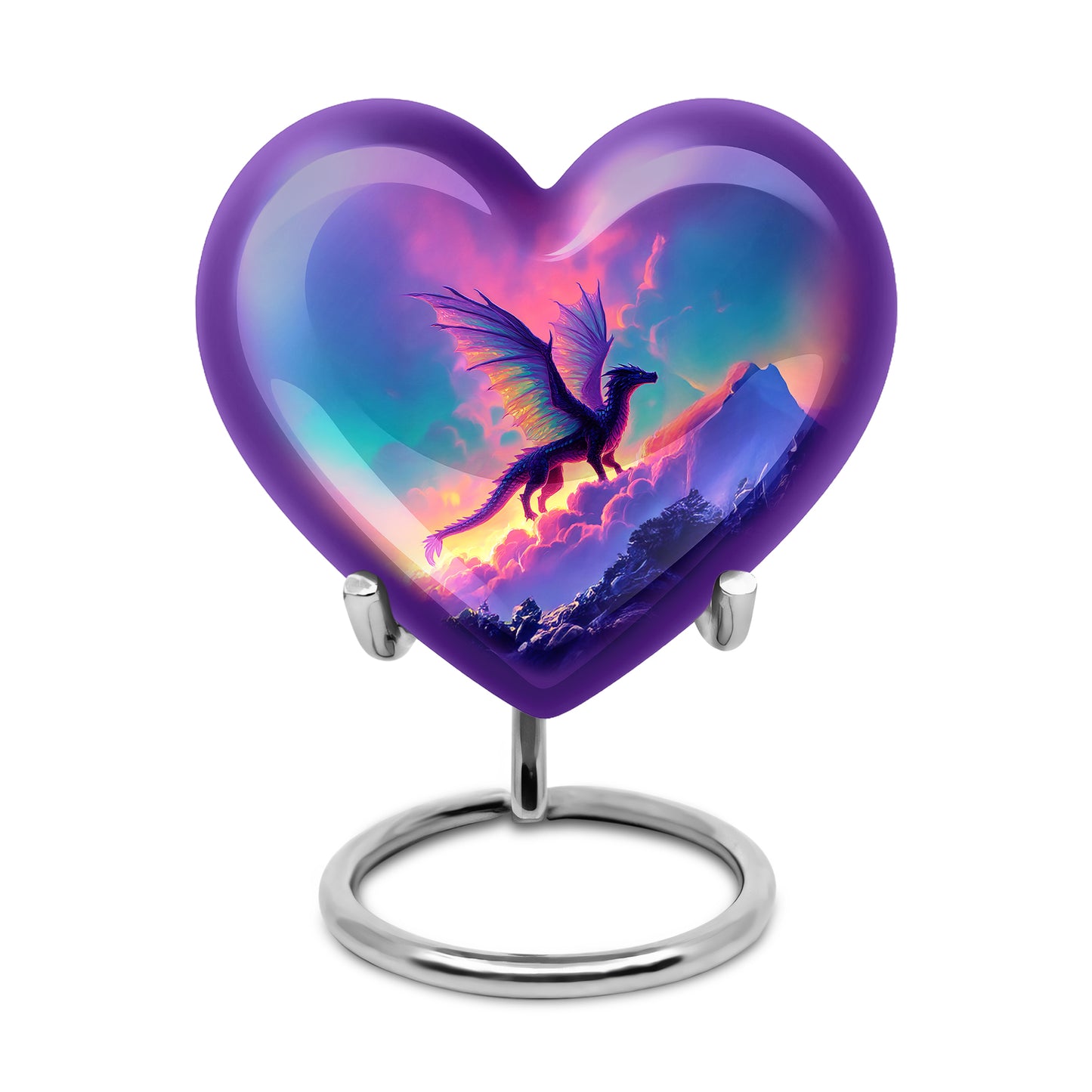 Distinguished Blue Dragon Cremation Urn for Ashes - 10-inch, 200 cu in - Yatskia