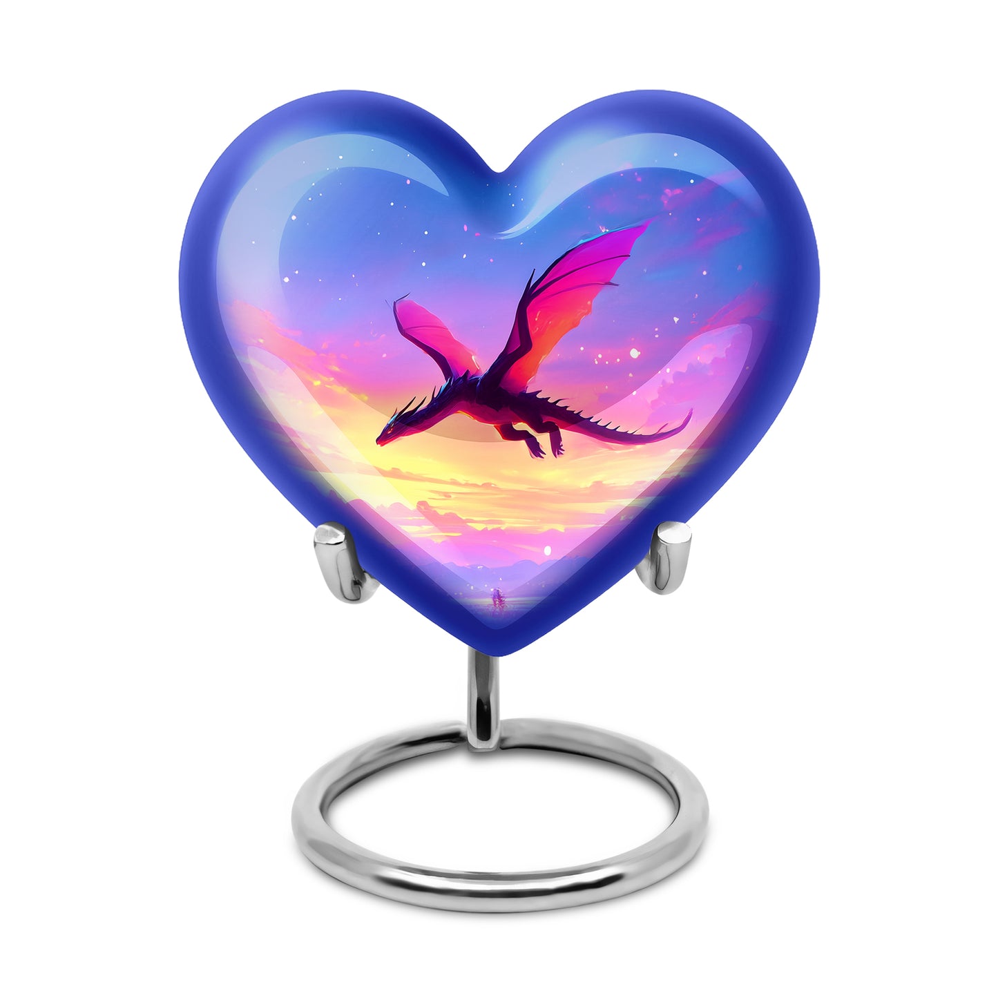 Personalized Elegant Dragon Cremation Urns - Blue 10-inch, 200 cu in - Yatskia