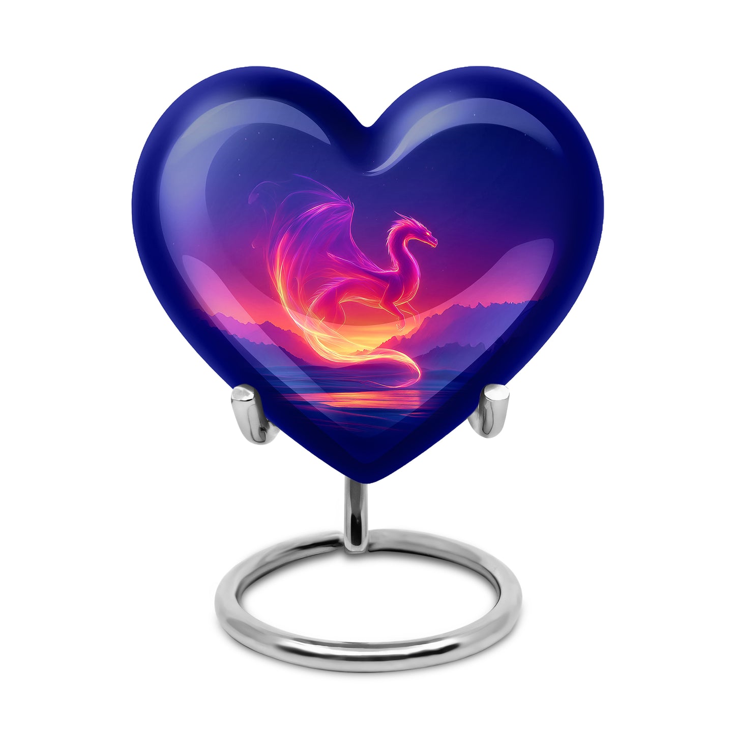 Personalized Blue Dragon Cremation Urns for Ashes - Peaceful 10-inch - Yatskia