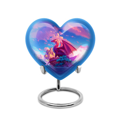Blue Dragon Tribute Cremation Urns for Human Ashes - 10-inch, 200 cu in - Yatskia