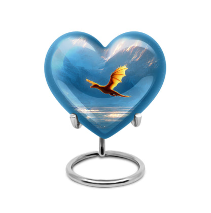 Personalized Blue Dragon Cremation Urns for Ashes - Enchanting 10-inch - Yatskia
