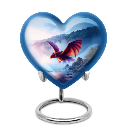 Personalized Blue Dragon Cremation Urns for Ashes - Captivating 10-inch - Yatskia