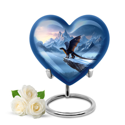 Blue Dragon Cremation Urns - Opulent Benediction 10-inch, 200 cu in - Yatskia