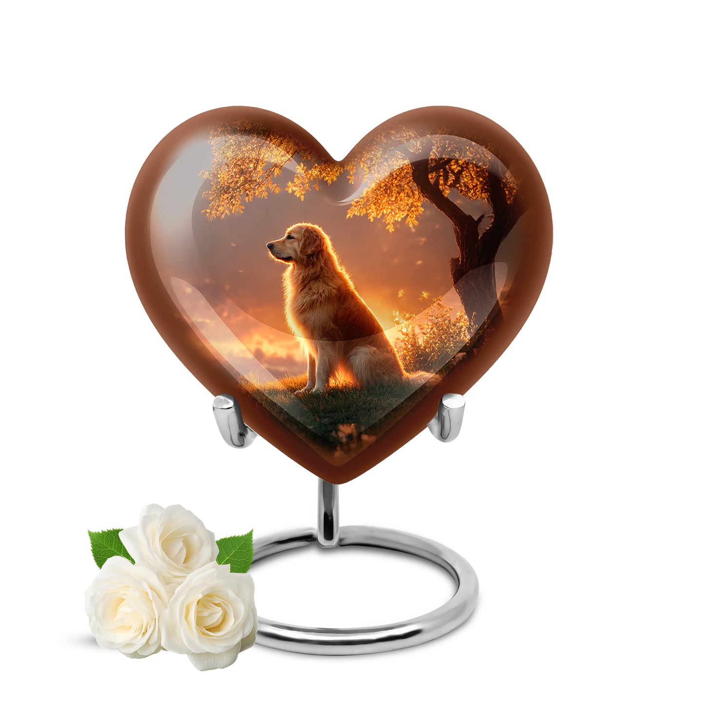 Black Treasured Dog Cremation Urns for Human Ashes - 10-inch, 200 cu in - Yatskia