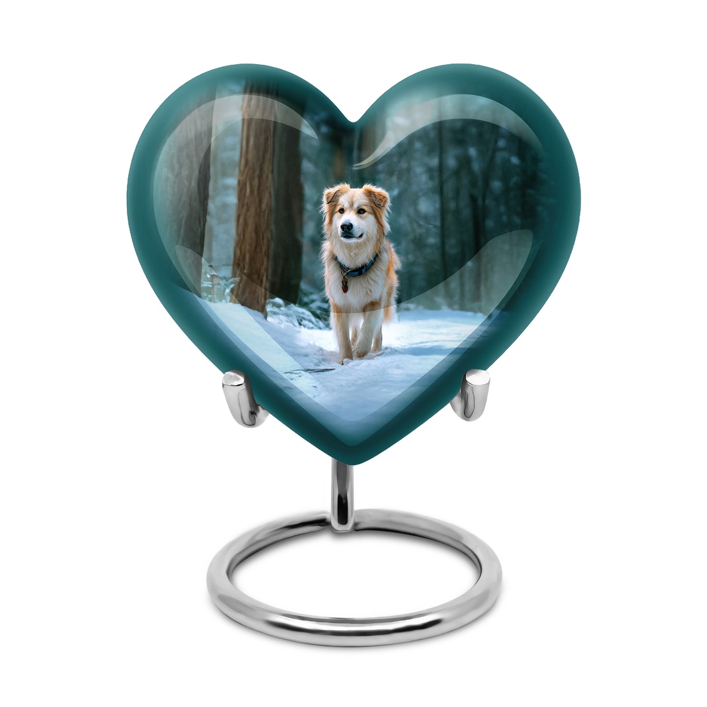 Personalized Teal Dog Cremation Urns for Ashes - Peaceful 10-inch - Yatskia