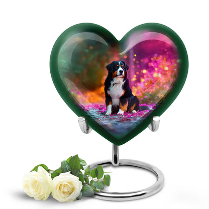 Green Treasured Dog Cremation Urns for Human Ashes - 10-inch, 200 cu in - Yatskia