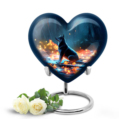Personalized Dog Cremation Urns - Wondrous Blue 10-inch, 200 cu in - Yatskia