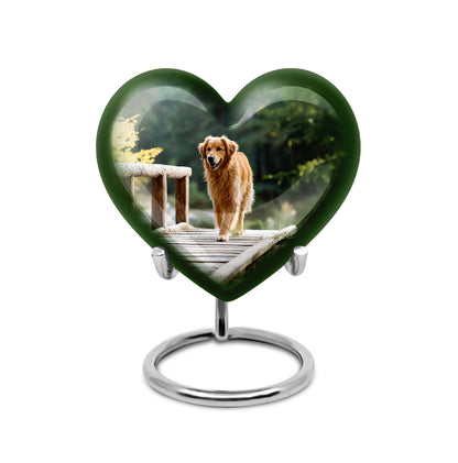 Green Dog Cremation Urns - Honored Comfort 10-inch, 200 cu in - Yatskia