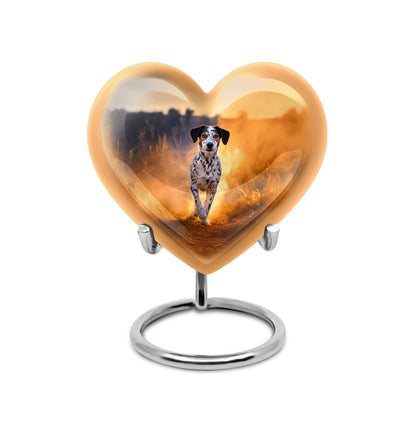 Ethereal Dog Memorial Cremation Urns - Gold 10-inch, 200 cu in - Yatskia